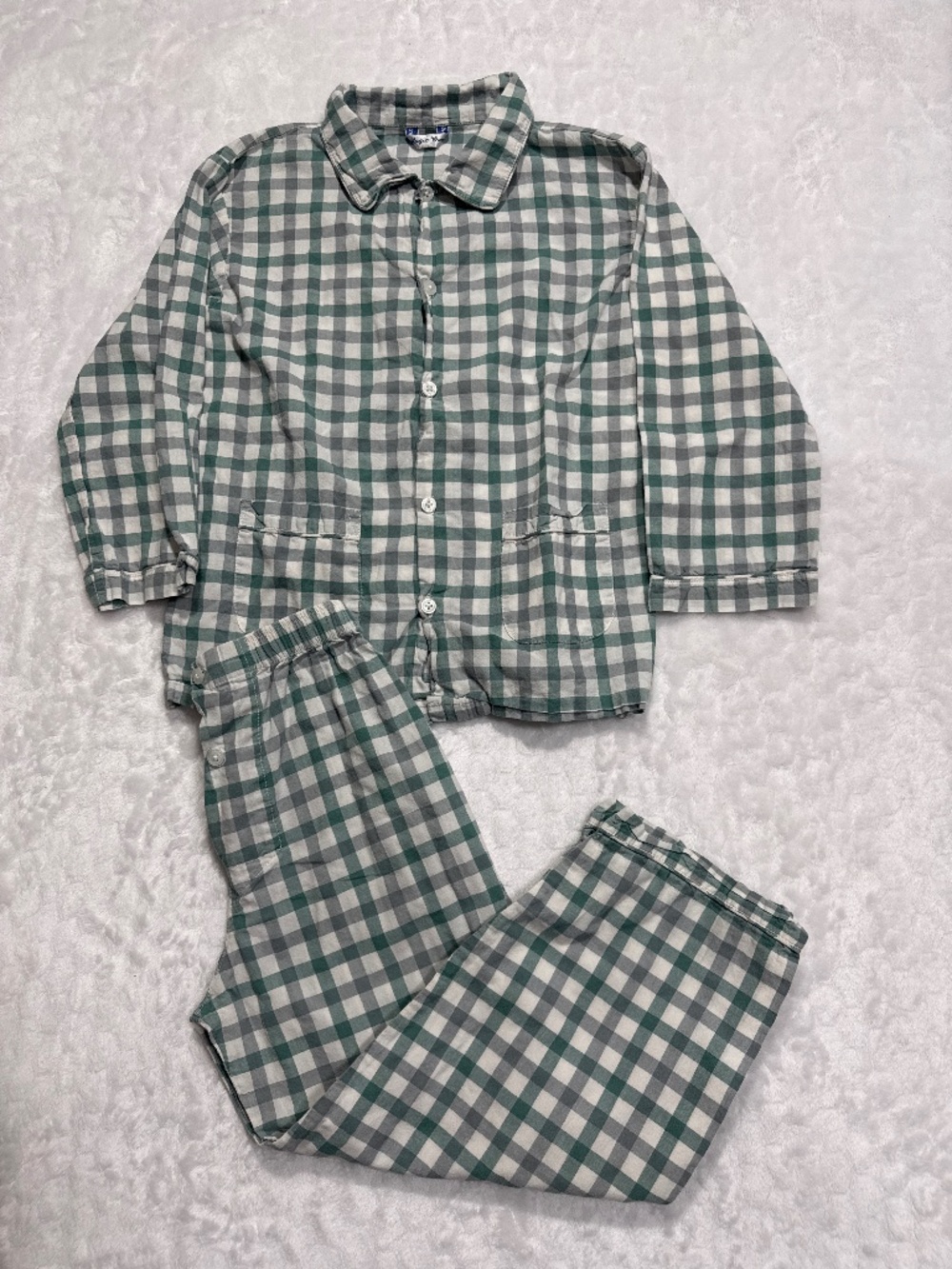 Magic wardrobe kids Pajama set button down shirt and bottom boys size 7/8